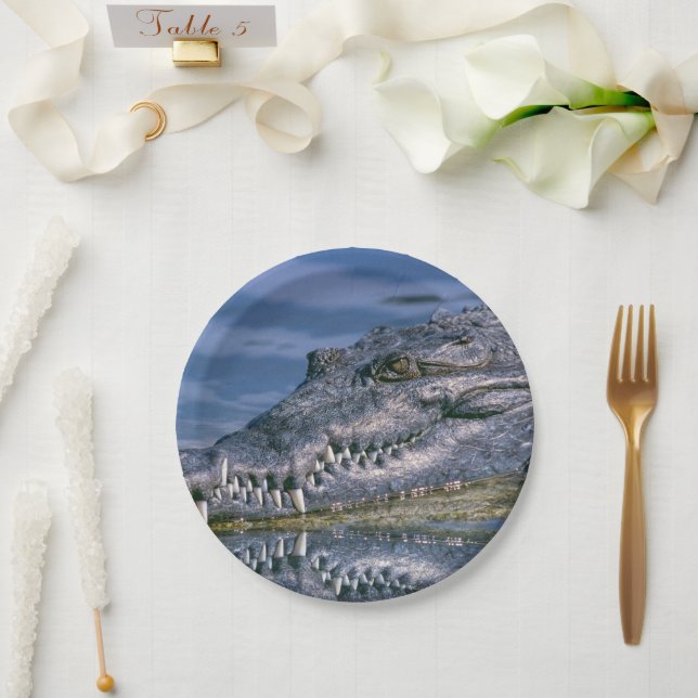 Alligator Paper Plate (Wedding)