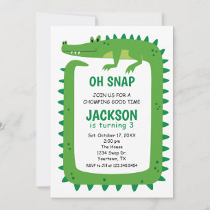 Alligator Party Invitation