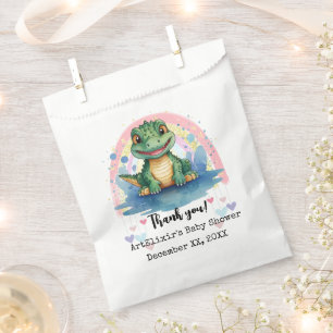 Alligator Pastel Rainbow Colourful Baby Blanket Favour Bag