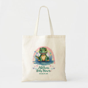 Alligator Pastel Rainbow Colourful Baby Shower Tote Bag