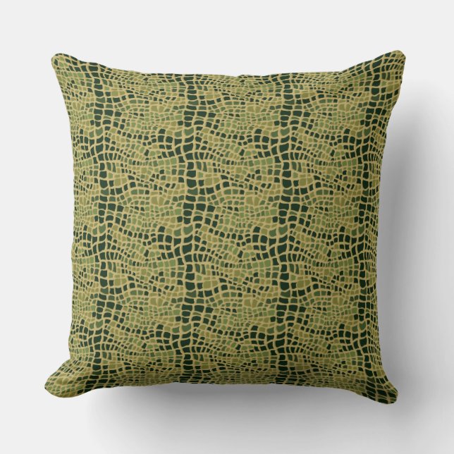 Alligator pattern throw pillow (Front)