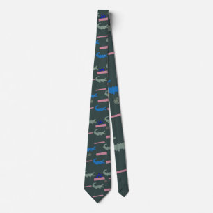Alligator Pattern Tie