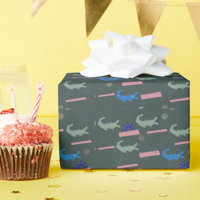 Alligator Pattern  Wrapping Paper (Birthday Party)