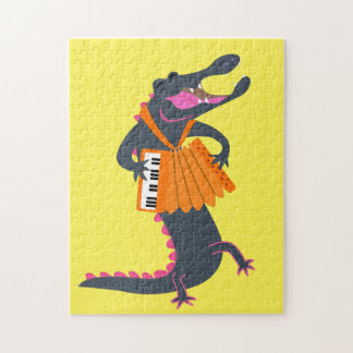 Alligator Playing Accordion Jigsaw Puzzle