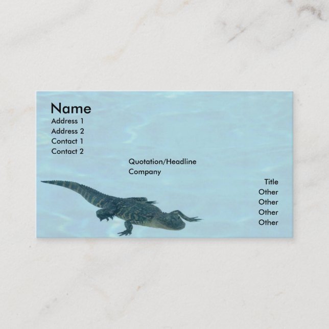 Alligator Profile Card (Front)