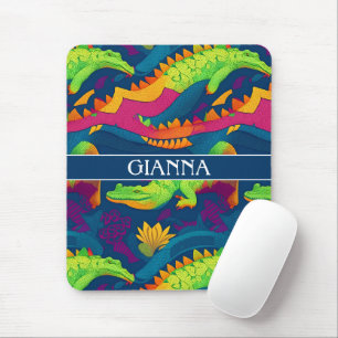 Alligator Rainbow Colorful Personalized Pattern Mouse Pad