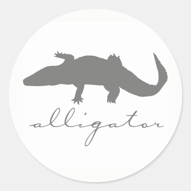 Alligator Silhouette Stickers (Front)