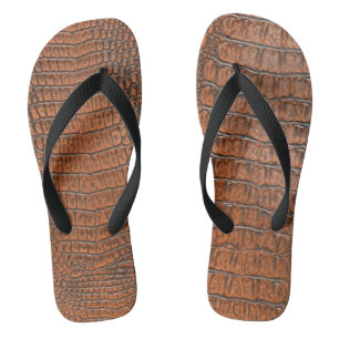 ALLIGATOR SKIN FLIP FLOPS