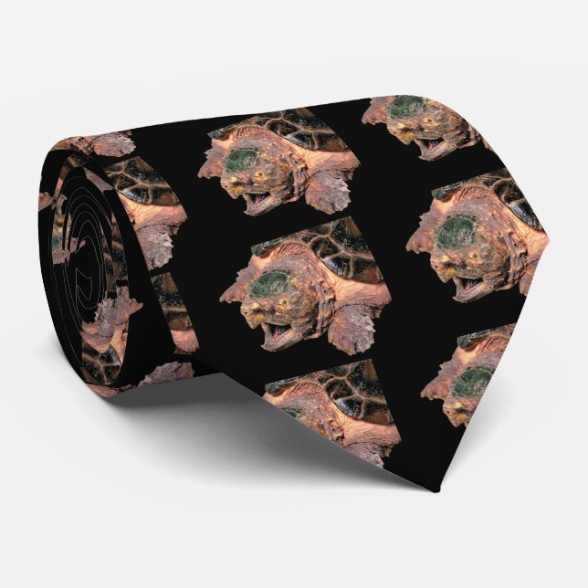 Alligator snapping turtle tie (Rolled)