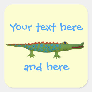 Alligator Square Sticker