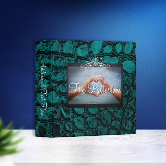 Alligator Teal•Family Photo Album•Custom Binder