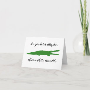 alligator thank you card