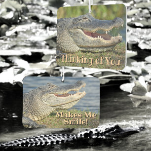 Alligator Thinking of You Makes Me Smile Air Freshener