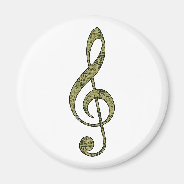 Alligator Treble Clef Magnet (Front)