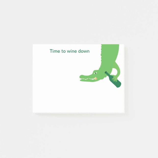 Alligator Wine Post-it Notes (Front)