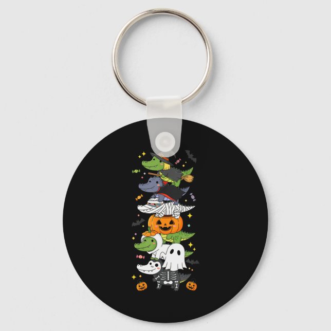 Alligator Witch Vamre Ghost Halloween Kids Mens Wo Keychain (Front)