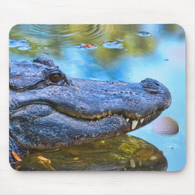 Alligator with Golfball Mousepad (Front)
