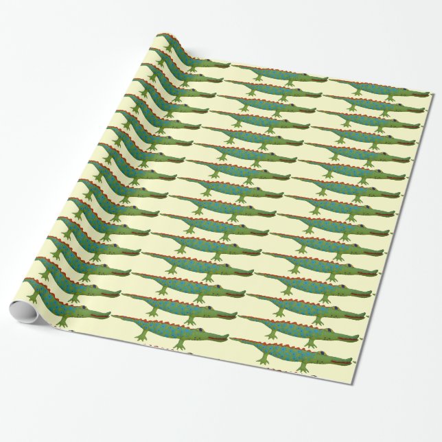 Alligator Wrapping Paper (Unrolled)