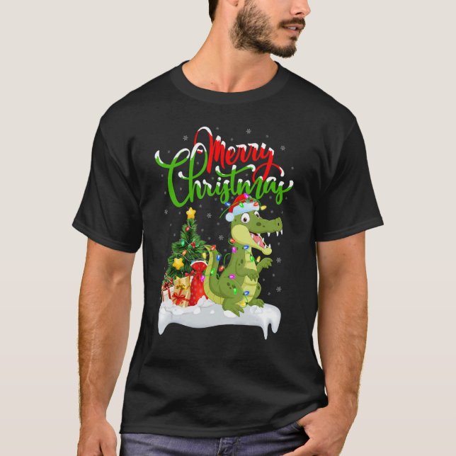 Alligator   Xmas Decorations Santa Alligator Chris T-Shirt (Front)