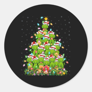 Alligator Xmas Tree Lighting Santa Alligator Chris Classic Round Sticker