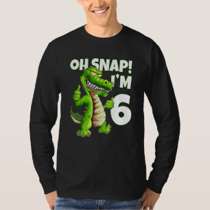 Alligators 6th Birthday Kids Crocodile Birthday Ou T-Shirt