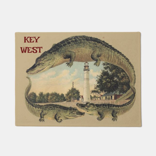 Alligators and Lighthouse, Welcome, Doormat (Front)