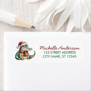 Alligators-Crocodiles Christmas Return Address