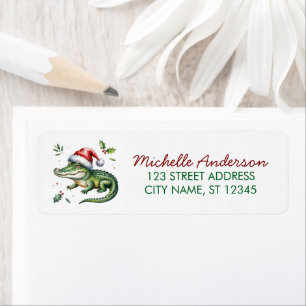 Alligators-Crocodiles Christmas Return Address