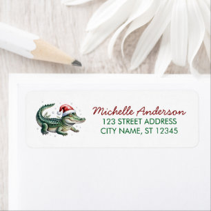 Alligators-Crocodiles Christmas Return Address