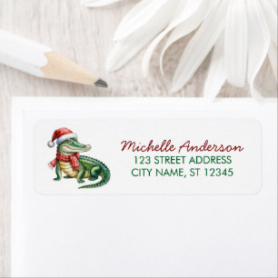 Alligators-Crocodiles Christmas Return Address