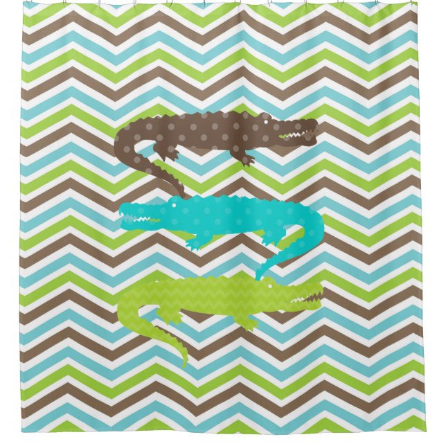 Alligators on Chevron Stripes (Front)