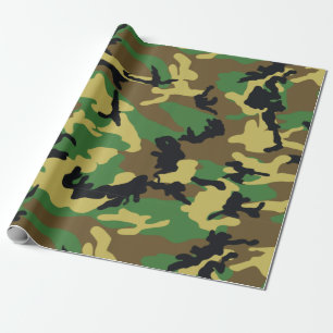 Allin Grey "WOODLAND CAMO" Wrapping Paper