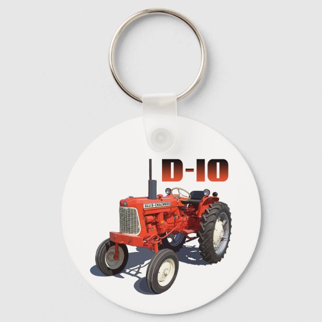 Allis Chalmers D-10 Tractor Keychain (Front)