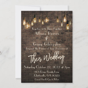 Allison and Gary Custom; Revised w/ Cream Letters Invitation
