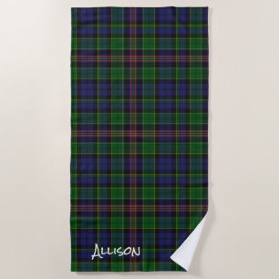 Allison Clan Tartan Plaid Beach Towel