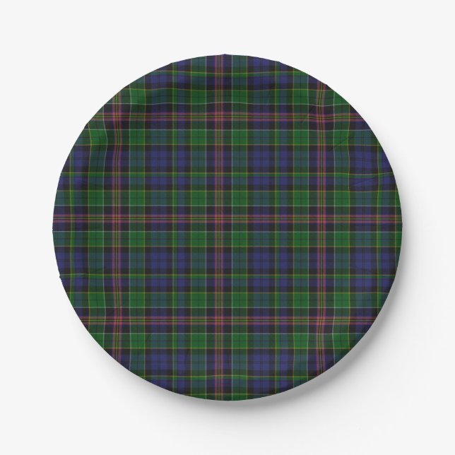 Allison Clan Tartan Plaid Paper Plate (Front)