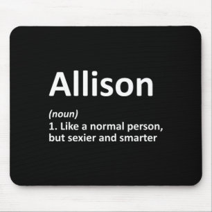 Allison Definition Personalized Funny Birthday Mouse Pad