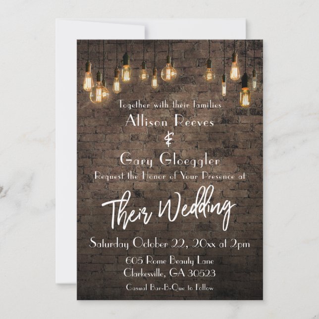 Allison et Gary Custom Invitation (Devant)