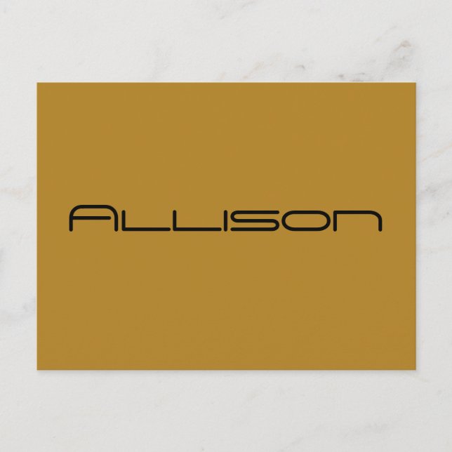 Allison geometric letters from Orphan Black Postcard (Front)