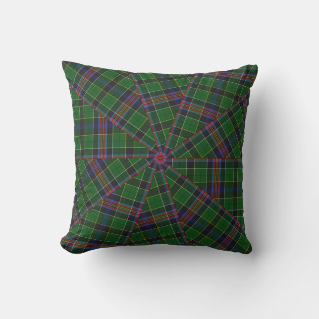 Allison Modern Tartan Throw Pillow (Front)