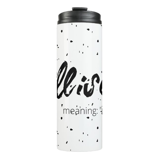 Allison Name Meaning Minimal Modern Black Girl Cup (Front)