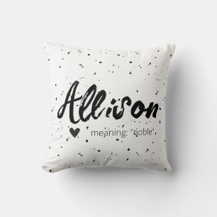Allison Nom Signification Minimal Moderne Coussin