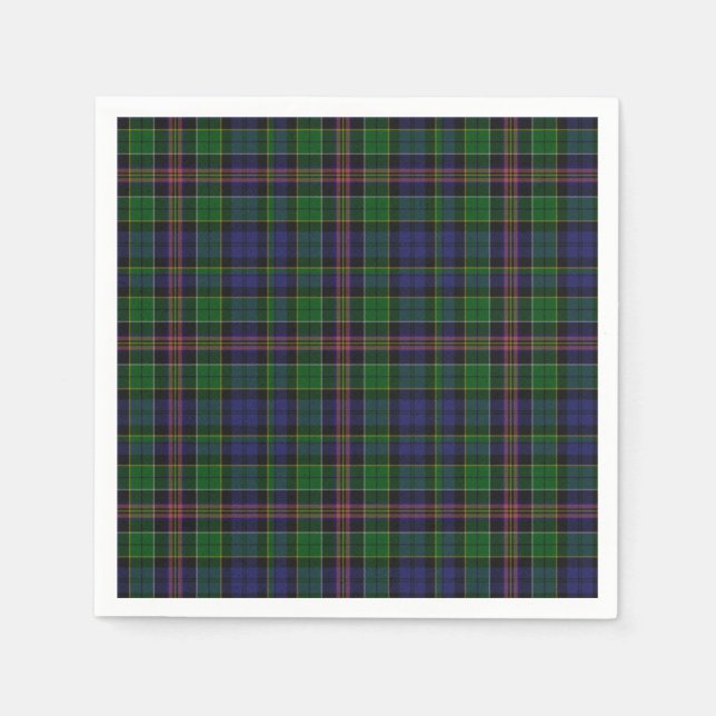 Allison Tartan Plaid Paper Napkins (Front)