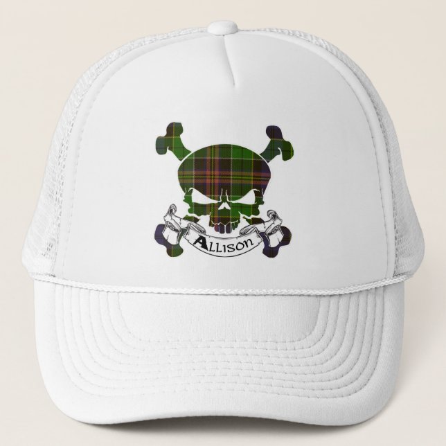 Allison Tartan Skull Hat (Front)