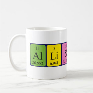 Allisson nom de table périodique mug