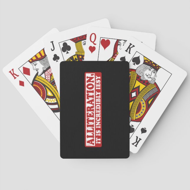 Alliteration funny creative writing playing cards (Back)