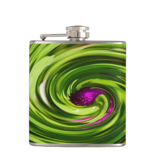 Allium Abstract Hip Flask