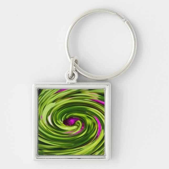 Allium Abstract Keychain (Front)