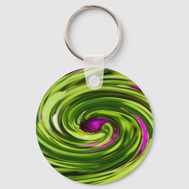 Allium Abstract Keychain (Front)
