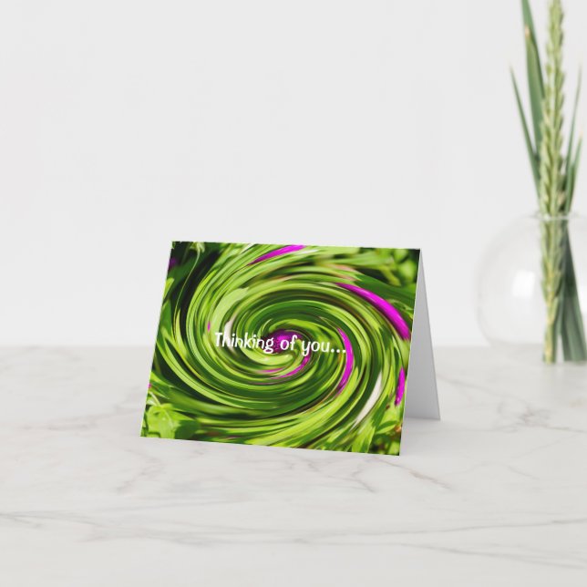 Allium Abstract Thinking Of You Card (Front)